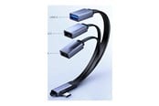 USB kaapelit - MicroConnect - USB-C adapter kit - 24 pin USB-C - 12 cm - MC-USBCANG-USBA3WAY