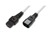 Sisäiset virtakaapelit - MicroConnect - power cable - power IEC 60320 C13 to IEC 60320 C14 - 1 m - MC-C13C14LOCK-1MW