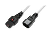 Sisäiset virtakaapelit - MicroConnect - power cable - power IEC 60320 C13 to IEC 60320 C14 - 2 m - MC-C13C14LOCK-2MW