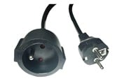Virtakaapelit (ulkoinen) - MicroConnect - power extension cable - Type F/E to Type E - 3 m - MC-PE0300FRB