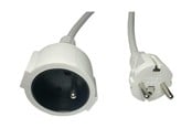 Virtakaapelit (ulkoinen) - MicroConnect - power extension cable - Type F/E to Type E - 5 m - MC-PE0500FRW