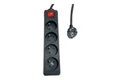 Virtakaapelit (ulkoinen) - MicroConnect - power strip - 4-way on/off switch - MC-PSOO040500FRB