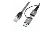 Verkkokaapelit - MicroConnect network cable - 5 m - black - Musta - 5m - MC-RJ45USBC-05