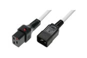 Sisäiset virtakaapelit - MicroConnect - power cable - IEC 60320 C19 to IEC 60320 C20 - 1 m - MC-C19C20LOCK-1M-W