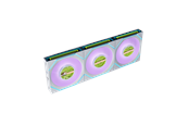 Kotelotuuletin - Lian Li UNI FAN SLINF LCD FLEX 120 Reversed (3-pack) - Kotelotuuletin - 120mm - Valkoinen RGB LED valolla - 31 dBA - 12RSLIND1F3W
