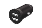 Puhelin - Adapterit & Laturit - X2O 2x12W Dual Car Charger USB-A/A - Black - SC239005
