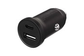 Puhelin - Adapterit & Laturit - X2O 30W Dual Car Charger USB-C/A - Black - SC239008
