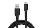 USB kaapelit - X2O Longlife 60W USB-A/C cable 2M - Black - A12-191-0XXX 2M BLACK