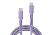 USB kaapelit - X2O Longlife 100W USB-C/C cable 2M - Lavender - A12-193-0007 2M SOFT PINK
