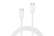 USB kaapelit - X2O Basic 60W USB-C/C cable 1.2m - White - BB01 PVC 1.2M