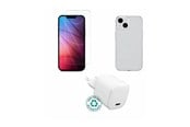 Puhelin - Muut lisävarusteet - eSTUFF - accessory kit for mobile phone - charger cover glass - ES-KIT-IPH14