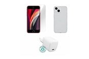 Puhelin - Muut lisävarusteet - eSTUFF - accessory kit for mobile phone - charger cover glass - ES-KIT-IPHSE(2022)