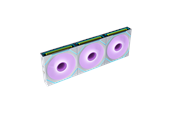 Kotelotuuletin - Lian Li UNI FAN SLINF FLEX 120 Reversed (3-pack) with controller - Kotelotuuletin - 120mm - Valkoinen RGB LED valolla - 31 dBA - 12RSLIN1F3W