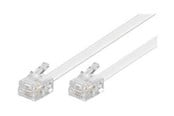 Verkkokaapelit - Deltaco DEL-160C - phone cable - 2 m - white - Valkoinen - DEL-160C