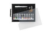 Askartelu- ja taidetarvikkeet - Nassau Black Wooden Acrylic Suitcase Set - 21 pcs. - AR099503