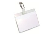 Konferenssi & Esitys - DURABLE name badge holder - for 60 x 90 mm - transparent (pack of 25) - 810619