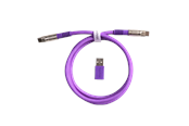 Näppäimistöt - Keychron Kaksiholkkinen Geek USB 8K -kaapeli (Purple) - Näppäimistökaapeli - Violetti - Cab-40