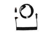 Näppäimistöt - Keychron Kierretty Aviator-kaapeli kulmaliittimellä USB 8K (Black) - Näppäimistökaapeli - Musta - Cab-53