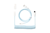 Näppäimistöt - Keychron Kierretty Aviator-kaapeli suoralla USB-liittimellä (Light Blue) - Näppäimistökaapeli - Sininen - Cab-36