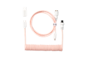 Näppäimistöt - Keychron Kierretty Aviator-kaapeli suoralla USB-liittimellä (Light Pink) - Näppäimistökaapeli - Vaaleanpunainen - Cab-32
