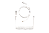 Näppäimistöt - Keychron Kierretty Aviator-kaapeli suoralla USB-liittimellä (White) - Näppäimistökaapeli - Valkoinen - Cab-48