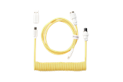 Näppäimistöt - Keychron Kierretty Aviator-kaapeli suoralla USB-liittimellä (Yellow) - Näppäimistökaapeli - Keltainen - Cab-33