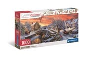 Palapelit - Clementoni HQC Panorama Jigsaw Puzzle: Christmas over the Bridge 1000 pieces 2D Palapelit - 39999