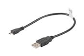 USB kaapelit - Lanberg - USB cable - USB to Micro-USB Type B - 30 cm - CA-USBM-10CC-0003-BK