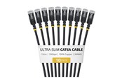 Verkkokaapelit - StarTech.com Startech patch cable - 15 cm - black - Musta - 6ASTP34BKS15CM10PK