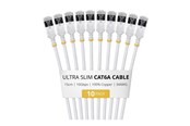 Verkkokaapelit - StarTech.com Startech patch cable - 15 cm - white - Valkoinen - 6ASTP34WHS15CM10PK