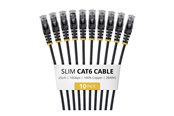 Verkkokaapelit - StarTech.com Startech patch cable - 25 cm - black - Musta - N6PAT25CMBKS10PK