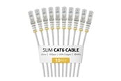 Verkkokaapelit - StarTech.com Startech patch cable - 25 cm - grey - Harmaa - N6PAT25CMGRS10PK