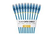 Verkkokaapelit - StarTech.com Startech patch cable - 25 cm - blue - Sininen - N6PAT25CMBLS10PK