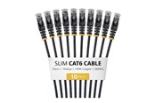 Verkkokaapelit - StarTech.com Startech patch cable - 50 cm - black - Musta - N6PAT50CMBKS10PK