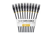 Verkkokaapelit - StarTech.com Startech patch cable - 1 m - black - Musta - N6PAT100CMBKS10PK