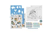 Luovat leikit - Undercover BLUEY stencil and colouring set.49pc - BLUI1220