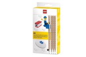 Lisätarvikkeet kouluun - LEGO Kynäsarja, jossa minihahmo, teroitin ja pyyhekumi - 4003055-53708