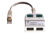 Verkkokaapelit - Roline Telegärtner T-Adapter ISDN/ISDN - Harmaa - 0.1m - 21.17.3034