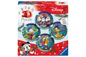 Palapelit - Ravensburger 3D Puzzle-Ball 4 kpl Disney Christmas -joulupallot yhdessä laatikossa 3D Palapeli - 12008088