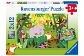 Palapelit - Ravensburger Pienet tutkimusmatkailijat 2x12p Palikka - 12004257