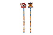 Lisätarvikkeet kouluun - Paw Patrol 2-pack pencils w/2 eraser toppers - triangular pencils unsharpened each with eraser topper packed on blistercard w/eurohole CE & 0-3 years pictogram - 145707002