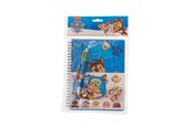 Lisätarvikkeet kouluun - Paw Patrol Writing set - with spiral pad A5 w/60 ruled sheets (soft cover for A5 spiral pad 350gsm) multi-colour pen stickers sheet pencil eraser small note pad w/40 sheets - 145706128