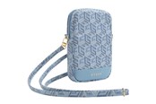 Puhelin - Muut lisävarusteet - GUESS Zip GCube Bottom Stripe phone bag - blue - 3666339210687