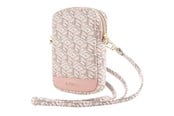 Puhelin - Muut lisävarusteet - GUESS Zip GCube Bottom Stripe phone bag - pink - 3666339210670