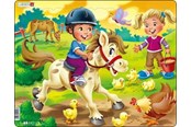 Palapelit - Larsen Puzzles Palapeli Maatila lapset ponin kanssa - 16-palainen, Ma 2D Palapelit - BM8