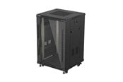 Räkit - Rack - Lanberg FF01 series - rack - 600 x 600 mm flat pack with glass door - 18U - FF01-6618-12B