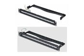 Lisätarvikkeet - StarTech.com Startech blank keystone patch panel - 1U - 19" - with cable management bar for RJ45 - TAA Compliant - C6PANELSTP241U