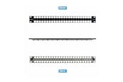 Lisätarvikkeet - StarTech.com Startech blank keystone patch panel - 1U - 19" - for RJ45 - TAA Compliant - C6PANELSTP481U