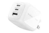 Puhelin - Adapterit & Laturit - Belkin BoostCharge Pro power adapter - GaN - 2 x USB-C USB - 70 watt - WCH018KQWH