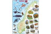 Palapelit - Larsen Puzzles Palapeli Norja fyysinen eläimillä - 62-palainen, Maxi 2D Palapelit - K68